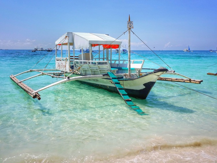 A boat in Boracay in the Philippines