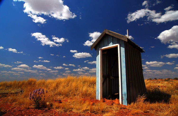 A toilet in the outback of Australia