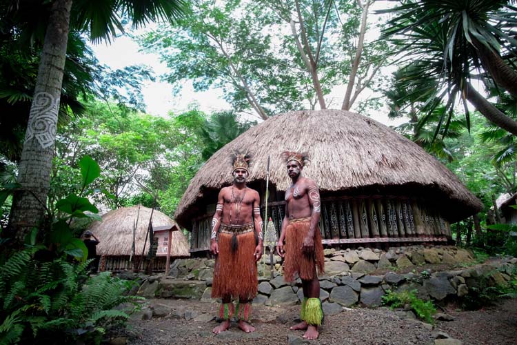 Mentawei tribes people in Indonesia