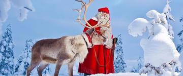 Santa Claus And Reindeer Experience By Snowmobile & Sleigh (Finland)
